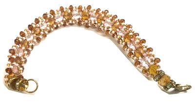 Acrylic Faceted Round Ball Spacer Bead Bracelet - Obba (Single)