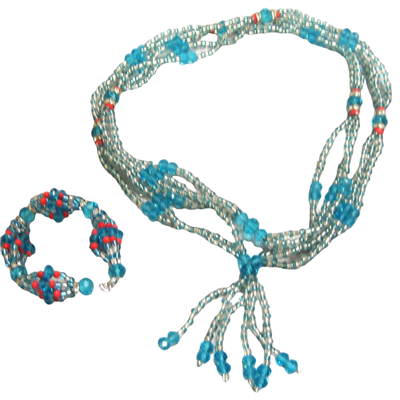 Ileke & Ide of Light Blue Yemaya Combo Set